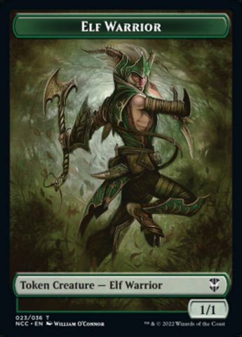 Elf Warrior // Wurm Double-sided Token [Streets of New Capenna Commander Tokens]