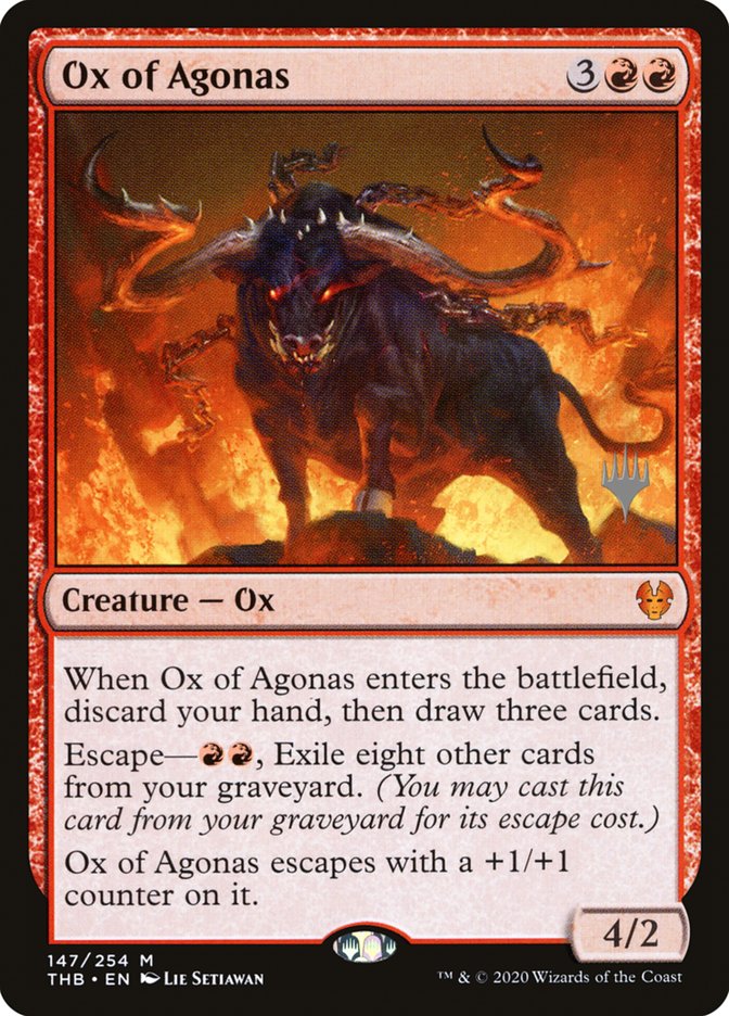 Ox of Agonas (Promo Pack) [Theros Beyond Death Promos] | All About Games