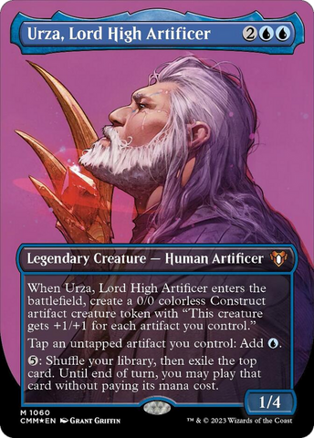 Urza, Lord High Artificer (Borderless Textured Foil Frame Break) [Commander Masters]