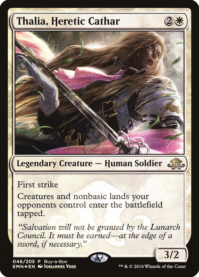 Thalia, Heretic Cathar (Buy-A-Box) [Eldritch Moon Promos] | All About Games