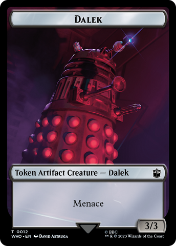 Dalek // Dinosaur Double-Sided Token [Doctor Who Tokens]
