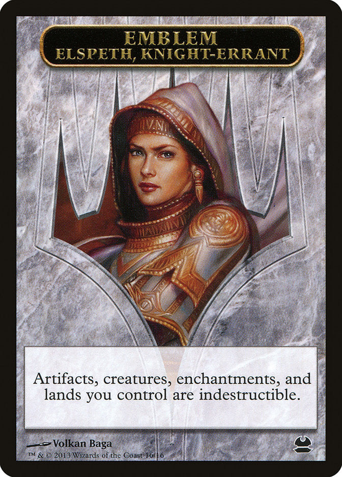 Elspeth, Knight-Errant Emblem [Modern Masters Tokens] | All About Games