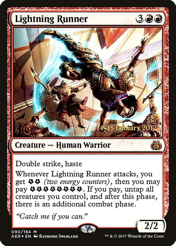 Lightning Runner  [Aether Revolt Prerelease Promos] | All About Games