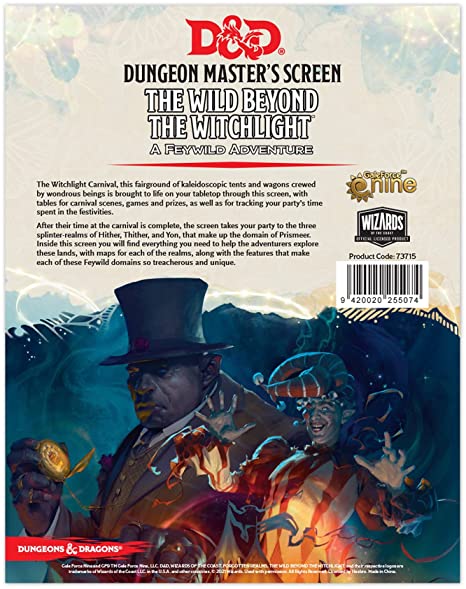 Dungeons and Dragons: Wild Beyond Witchlight GM Screen