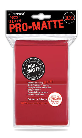 Pro-Matte Standard Deck Protectors: Red (100)