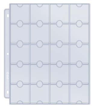 20-Pocket Platinum Page for Coins and Tokens