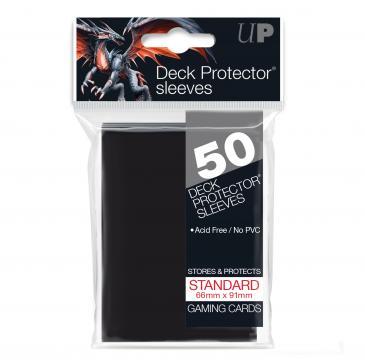 50ct Black Standard Deck Protectors | All About Games