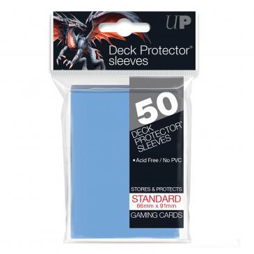 50ct Light Blue Standard Deck Protectors | All About Games