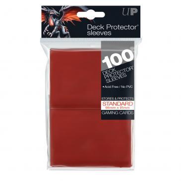 100ct Red Standard Deck Protectors | All About Games
