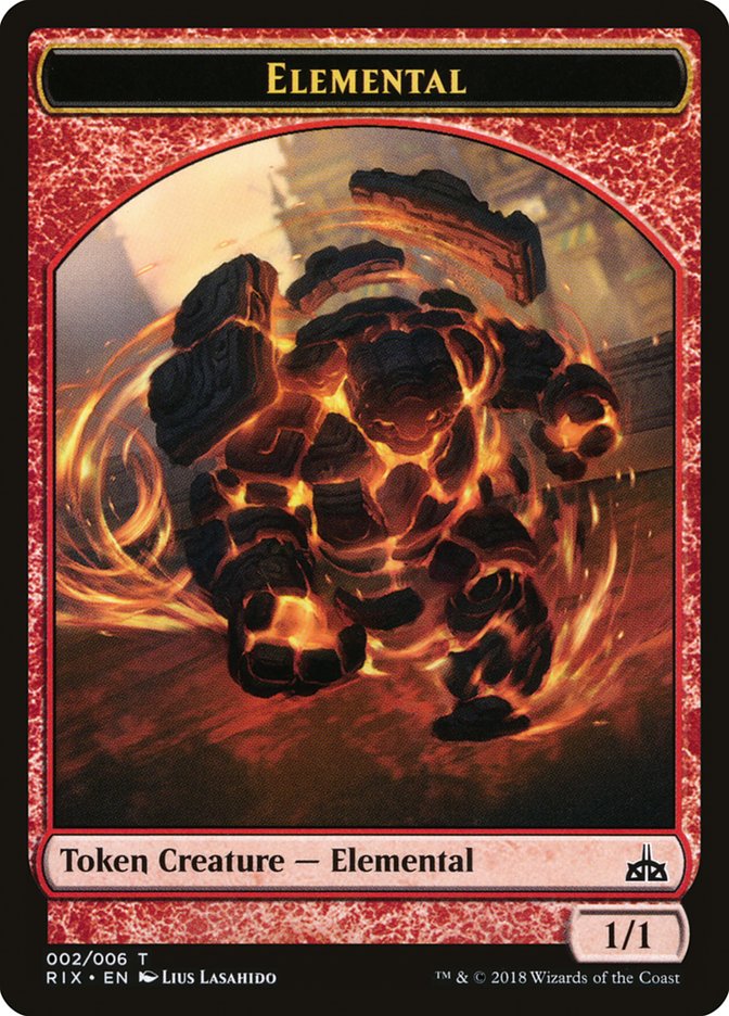 Elemental (002/006) [Rivals of Ixalan Tokens] | All About Games