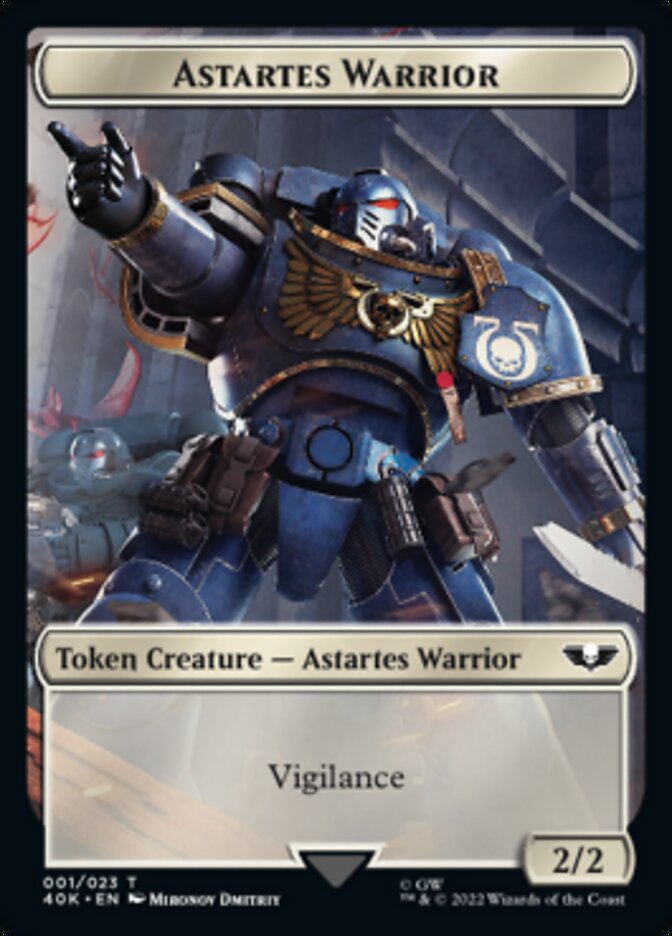 Astartes Warrior // Cherubael Double-sided Token (Surge Foil) [Universes Beyond: Warhammer 40,000 Tokens] | All About Games