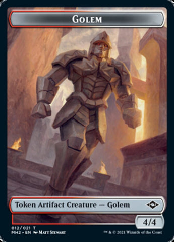 Golem Token // Treasure Token (#21) [Modern Horizons 2 Tokens]