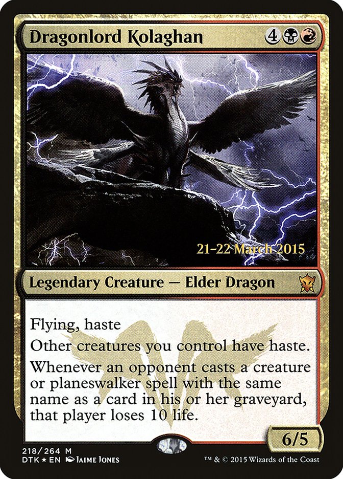 Dragonlord Kolaghan  [Dragons of Tarkir Prerelease Promos] | All About Games
