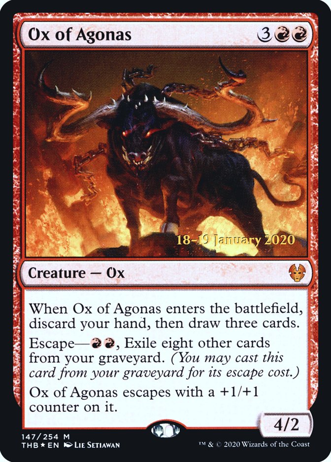Ox of Agonas [Theros Beyond Death Prerelease Promos] | All About Games
