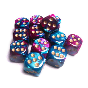 Dm8 16mm D6 Gemini Purple Teal Gold (12) CHX 26649