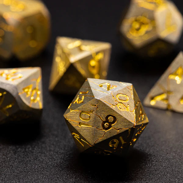 Gold Vein Metal Dice Set