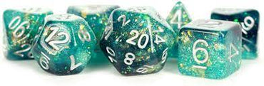 7 Count Dice Acrylic Set: 16MM Eternal Teal/Black