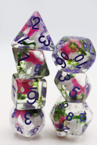 Fantasy Forest Mushroom RPG dice set
