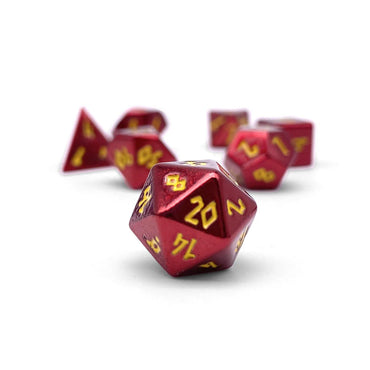 Fireball Pebble Dice - 10MM Alloy Mini Polyhedral Dice Set