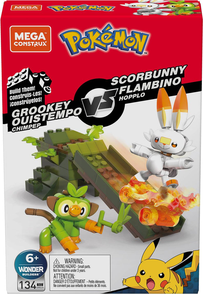 Mega Construx Grookey vs Scorbunny