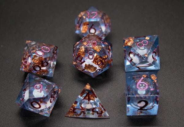 Copper Foil Liquid Core Dice Set