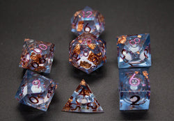 Copper Foil Liquid Core Dice Set