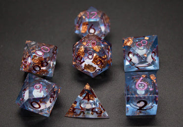Copper Foil Liquid Core Dice Set