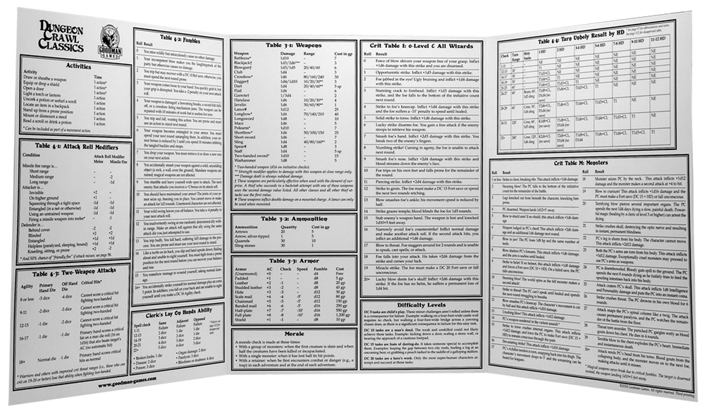 Dungeon Crawl Classics RPG Judge’s Screen