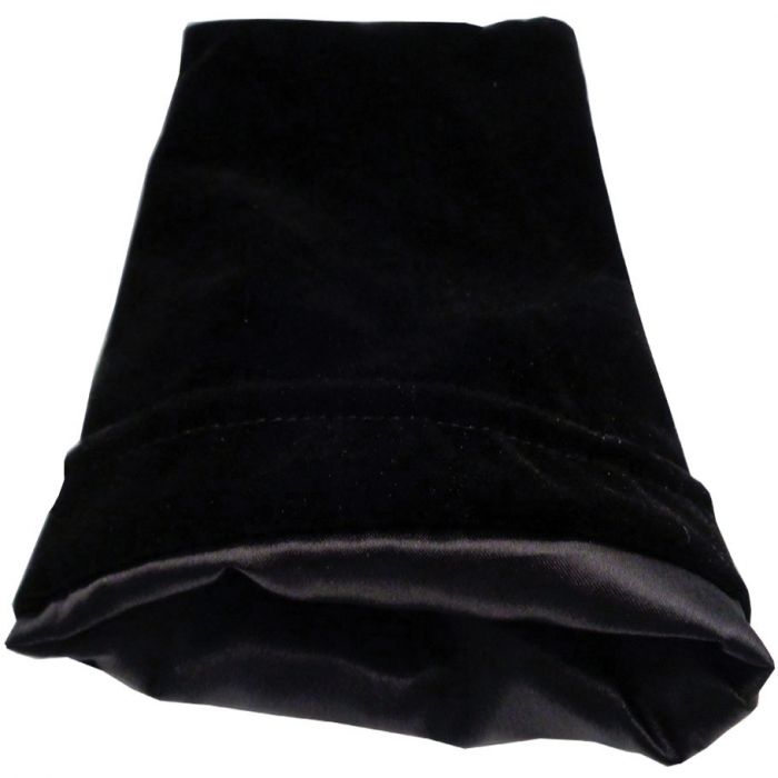 Velvet Dice Bag With Satin Liner 6″x8″ Black