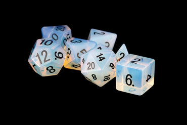 7 Count Dice Stone Set: Opalite