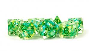 7 Count Dice Acrylic Set: 16MM Sea Foam