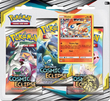 POKÉMON TCG Cosmic Eclipse Three Booster Blister - Victini