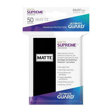 SUPREME UX SLEEVES STANDARD SIZE MATTE BLACK (50)