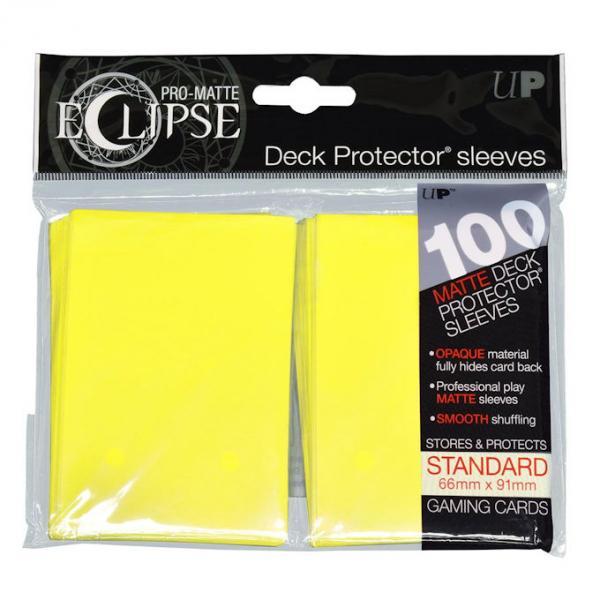 Pro-Matte Eclipse 2.0 Standard Deck Protector Sleeves: Lemon Yellow (100)