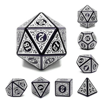 White Magic Flame RPG Dice Set