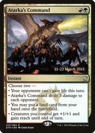 Atarka's Command [Dragons of Tarkir Promos] | All About Games