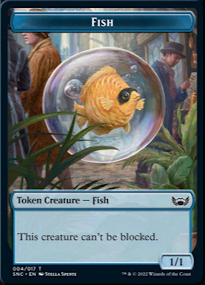 Fish // Dog Double-sided Token [Streets of New Capenna Tokens] | All About Games