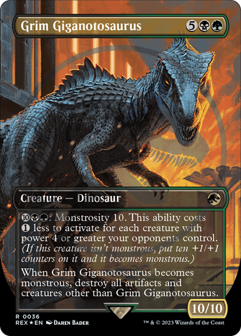 Grim Giganotosaurus Emblem (Borderless) [Jurassic World Collection Tokens]
