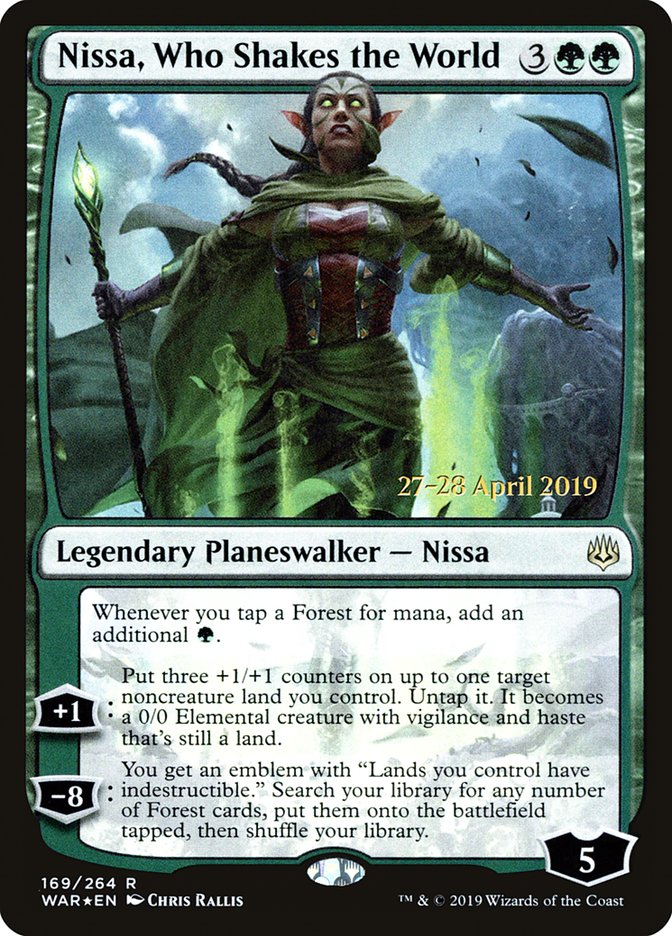 Nissa, Who Shakes the World  [War of the Spark Prerelease Promos] | All About Games