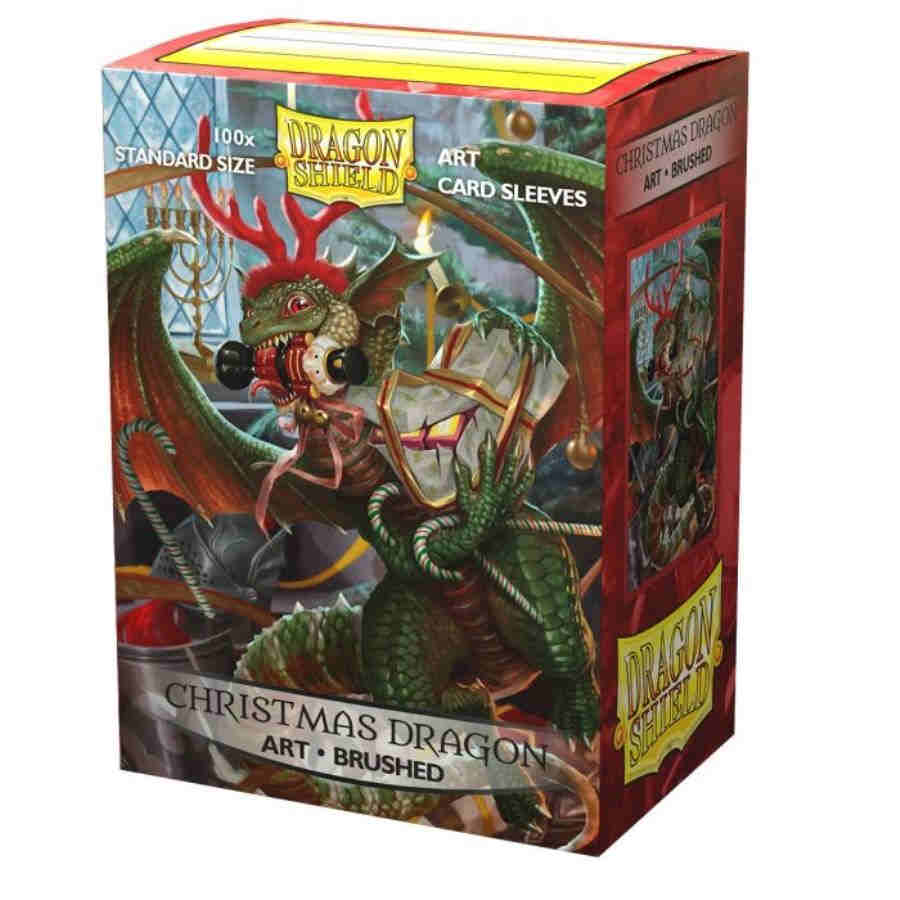 Dragon Shield Sleeves: Art Brushed: Christmas Dragon 2020 (BOX OF 100) | All About Games