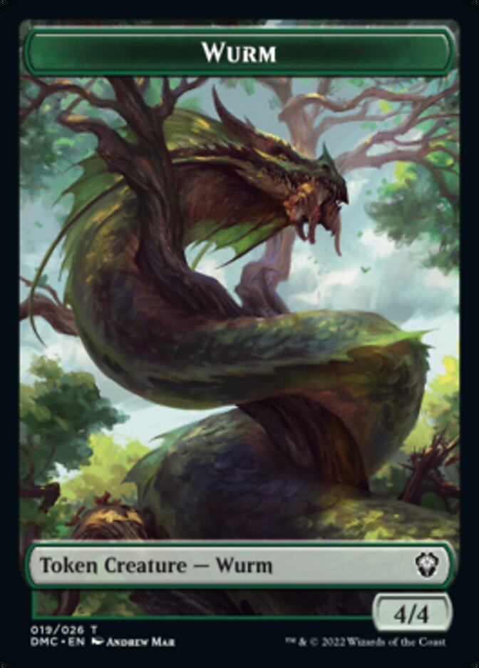 Bird (002) // Wurm Double-sided Token [Dominaria United Tokens] | All About Games