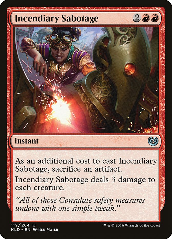 Incendiary Sabotage [Kaladesh] | All About Games