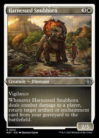 Harnessed Snubhorn (Foil Etched) [March of the Machine: The Aftermath]