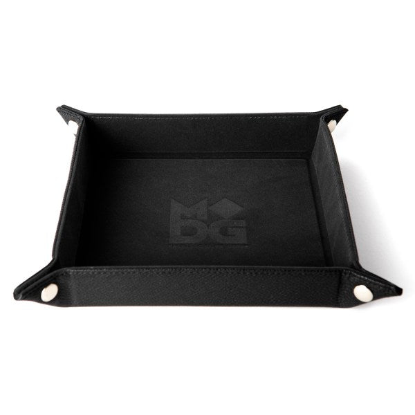Velvet Dice Tray With Leather Backing: Black
