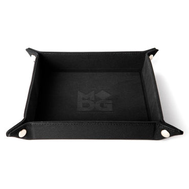 Velvet Dice Tray With Leather Backing: Black