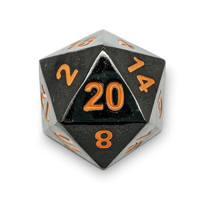 Black Lava - Boulder 45MM D20 METAL DICE