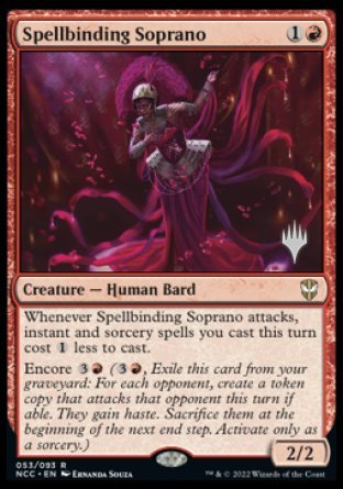 Spellbinding Soprano (Promo Pack) [Streets of New Capenna Commander Promos]