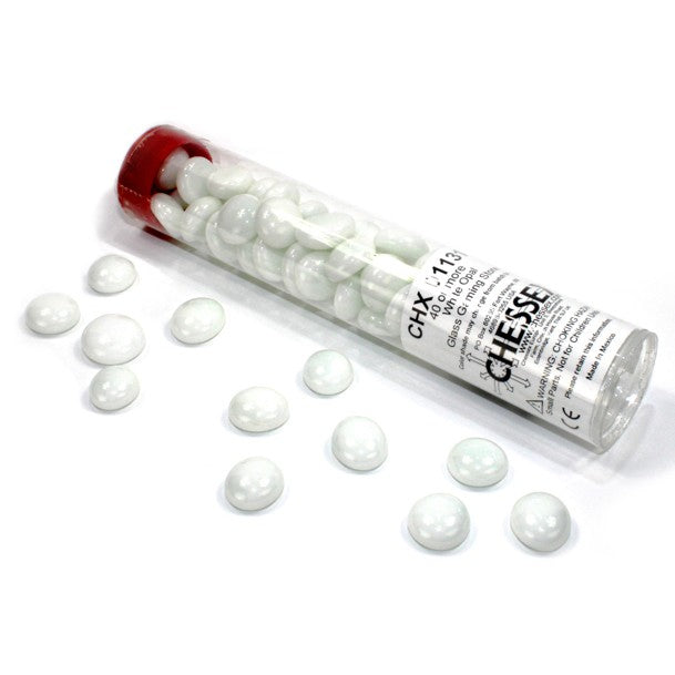 Glass Stones Tube: White CHX 01131