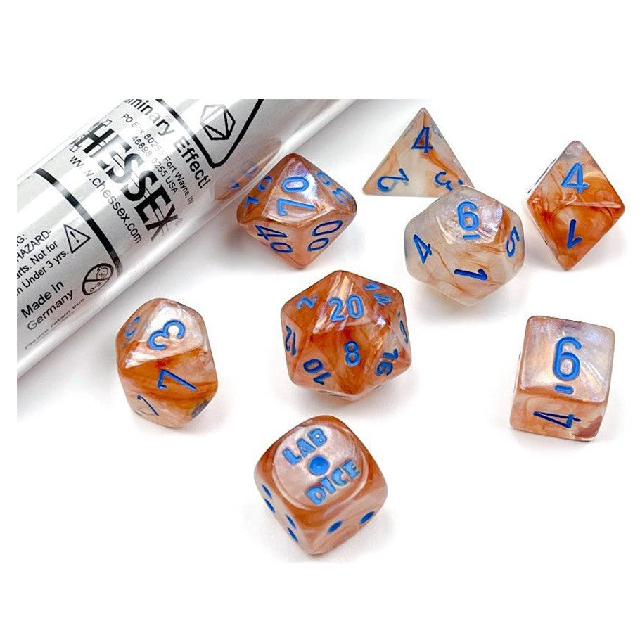 7-Set Tube Lab Dice BOR ROGDltbu