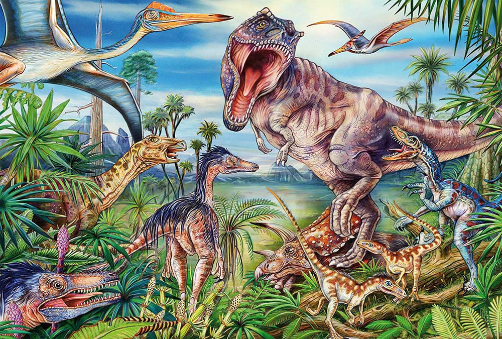 60 Piece Amongst the Dinosaurs Child Puzzle